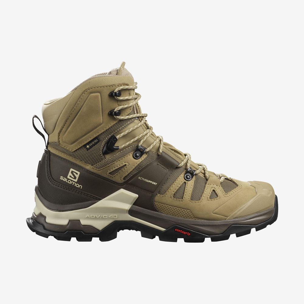 Buty Turystyczne Męskie Salomon QUEST 4 GORE-TEX - Khaki - Polska (341-ODWBQR)